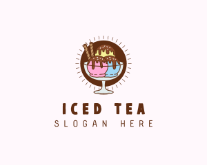 Ice Cream Sweet Sundae logo design