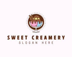 Ice Cream Sweet Sundae logo design