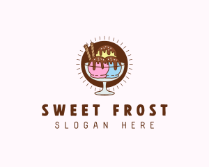 Ice Cream Sweet Sundae logo design