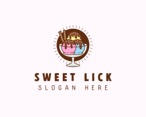 Ice Cream Sweet Sundae logo design