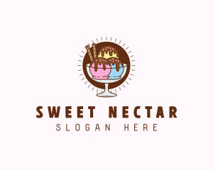 Ice Cream Sweet Sundae logo design