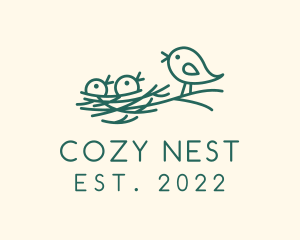Nest - Bird Chick Nest logo design