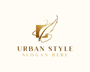 Luxury Quill Plume Logo