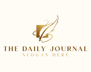 Journal - Luxury Quill Plume logo design