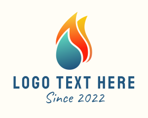 Heating And Cooling - Liquid Energy Fuel logo design