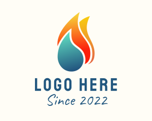 Heating - Liquid Energy Fuel logo design