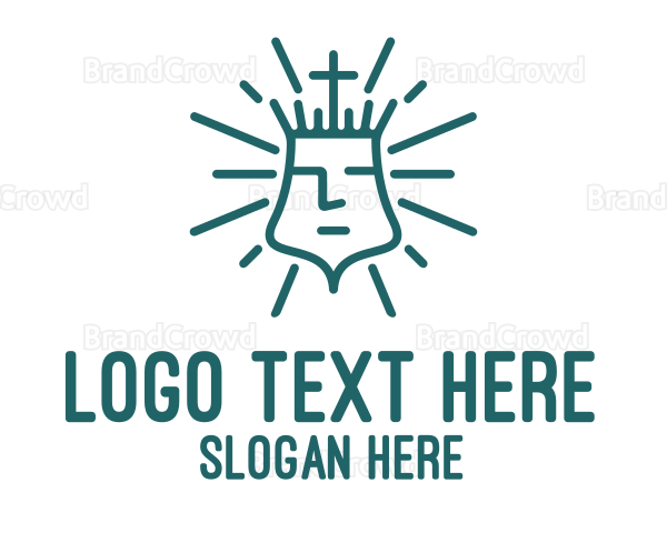 Abstract Christian Head Logo