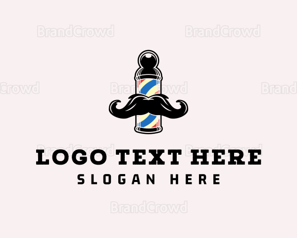 Mustache Hipster Barber Logo