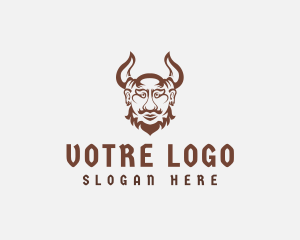 Horns Viking Warrior  Logo