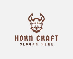 Horns Viking Warrior  logo design