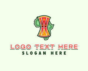 Drum - Africa Talking Drum logo design