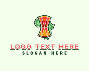 Conga - Africa Talking Drum logo design