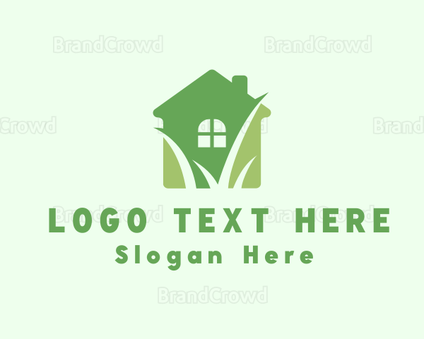 Apartment House Yard Grass Logo