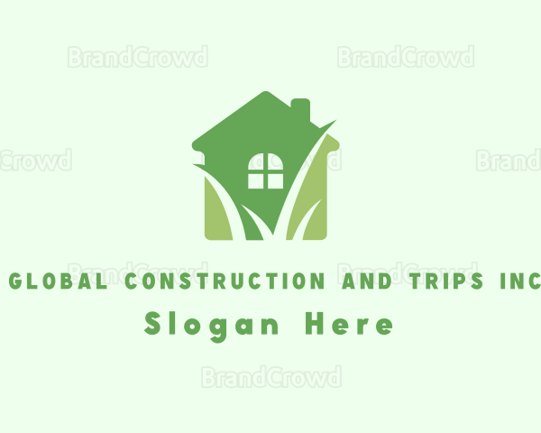 Apartment House Yard Grass Logo