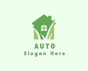 Apartment House Yard Grass logo design