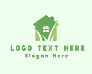 Landscaping - Apartment House Yard Grass logo design