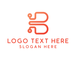 Tech Business - Digital Lettermark B logo design
