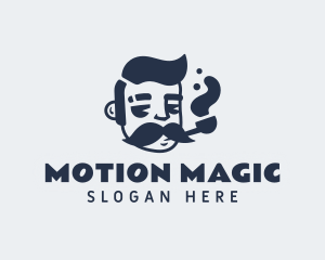 Animation - Hipster Smoking Pipe logo design