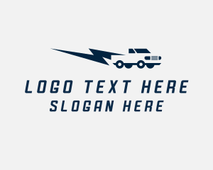 Detailing - Lightning Fast Pickup Truck logo design