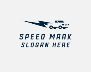 Lightning Fast Pickup Truck logo design