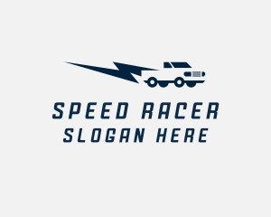 Lightning Fast Pickup Truck logo design