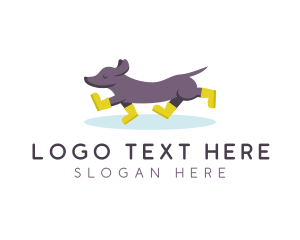 Dog - Pet Shoes Boots logo design