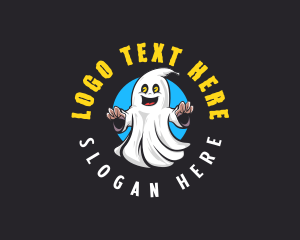 Mascot - Spooky Ghost Spirit logo design