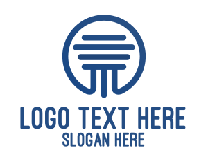 Blue Pillar Badge Outline Logo