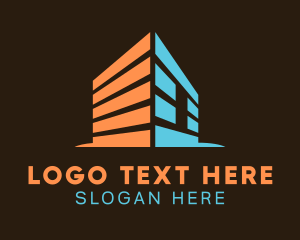 Office Space Building Contractor Logo