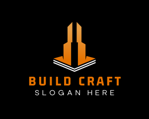 Skyscraper Building Tower logo design