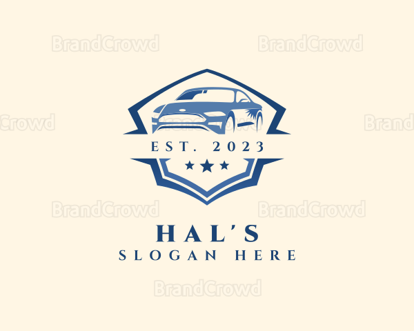 Sports Car Star Shield Logo