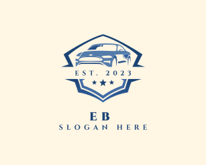 Automotive - Sports Car Star Shield logo design