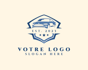 Vehicle - Sports Car Star Shield logo design