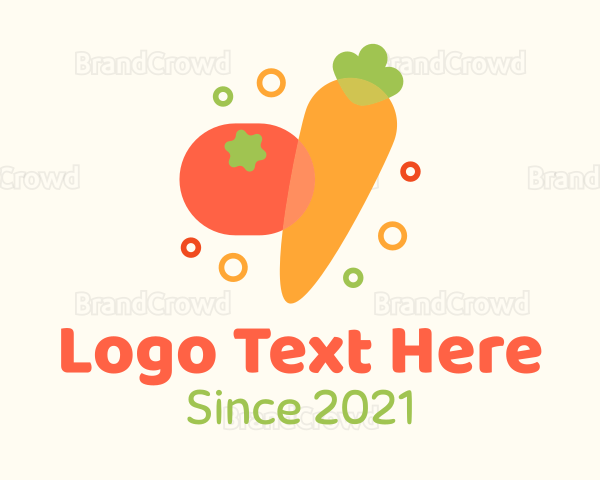 Tomato Carrot Grocery Logo