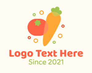 Vegetable - Tomato Carrot Grocery logo design