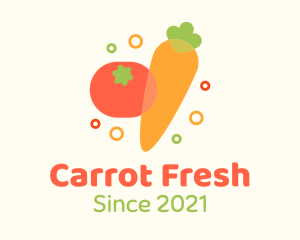 Carrot - Tomato Carrot Grocery logo design