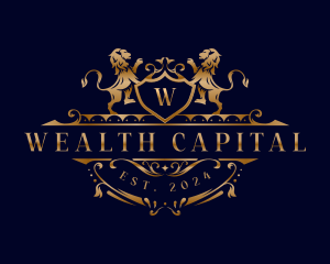 Lion Royalty Wealth logo design