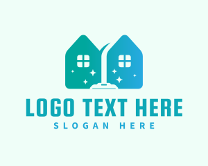 House - House Vacuum Clean Housekeeper logo design