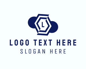 Media Agency - Geometric Sliced  Hexagon logo design