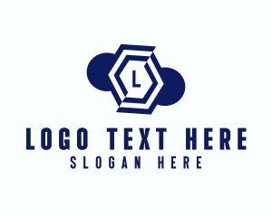 Multimedia - Geometric Sliced  Hexagon logo design