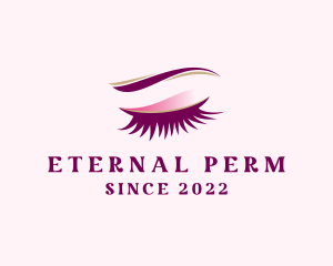 Perm - Eyelash Beauty Cosmetics logo design