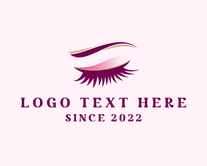 Perm - Eyelash Beauty Cosmetics logo design