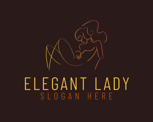 Sexy Bare Lady logo design