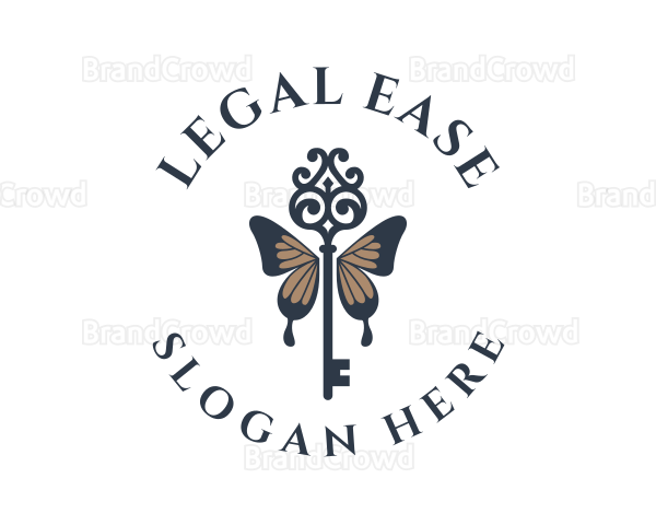 Luxury Butterfly Key Logo