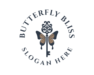 Butterfly - Luxury Butterfly Key logo design