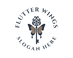 Butterfly - Luxury Butterfly Key logo design