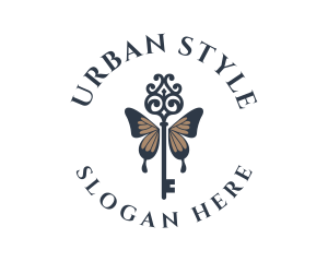 Specialty Shop - Luxury Butterfly Key logo design