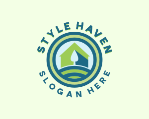 House - Lawn Tree House logo design