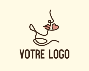 Girl - Kiss Cosmetics logo design