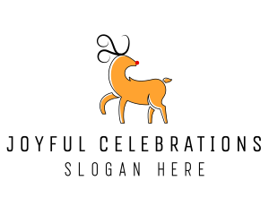 Festivity - Christmas Reindeer Animal logo design